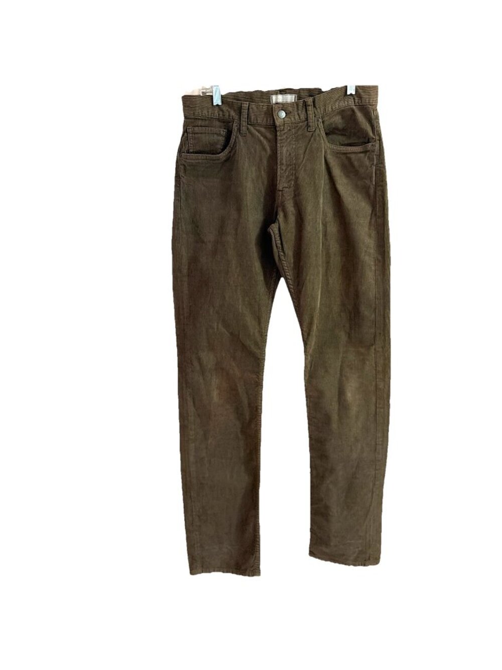 Uniqlo Men's Corduroy Pants Size 32x34 Brown Stretch 5 Pocket Academia Preppy